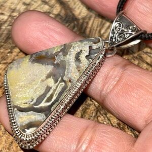 Moss Agate Pendant 2 1/4”